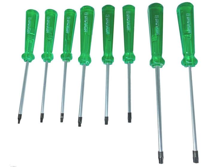 Kit Chave Torx 8 Peças Imantada Cromo Vanádio Com Furo Guia Menor preço em Kit Chave Torx 8 Peças Imantada Cromo Vanádio Com Furo Guia