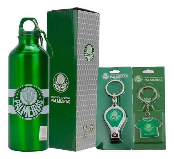Imagem de Kit Chaveiro De Metal + Cortador + Garrafa Oficial Palmeiras