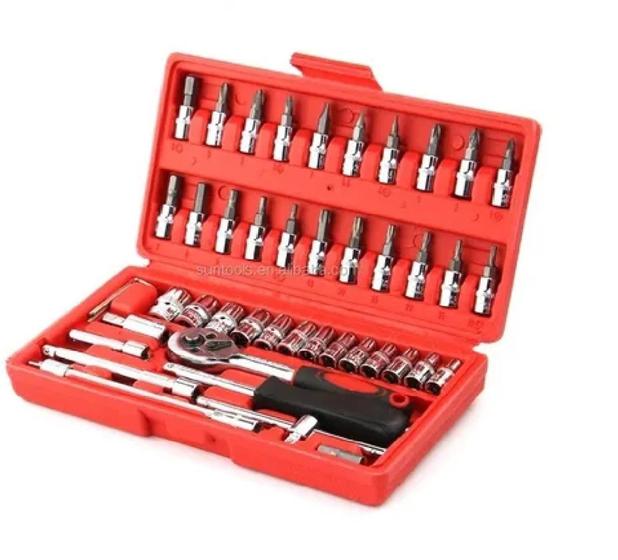 Kit Chaves Jogo Catraca Reversível Soquetes 46 Pç + Maleta Portatil Aço Cromo Vanádio é ruim? Kit Chaves Jogo Catraca Reversível Soquetes 46 Pç + Maleta Portatil Aço Cromo Vanádio é boa?
