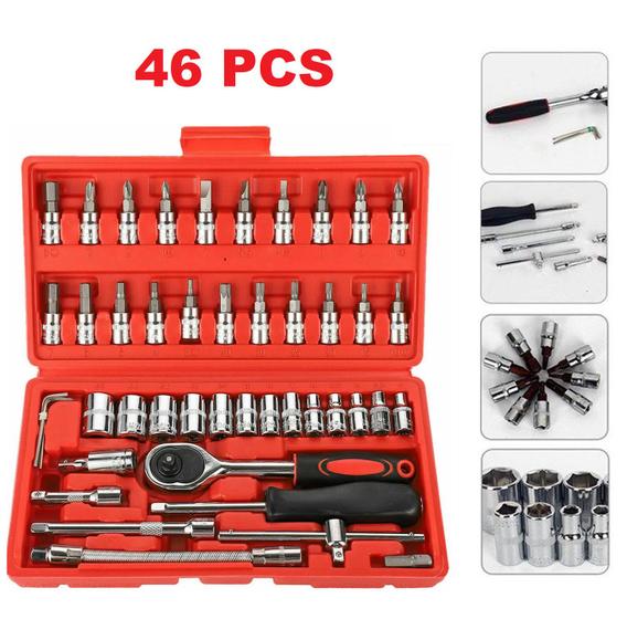 Kit Chaves Jogo Catraca Reversível Soquetes 46 Peças Maleta é boa?