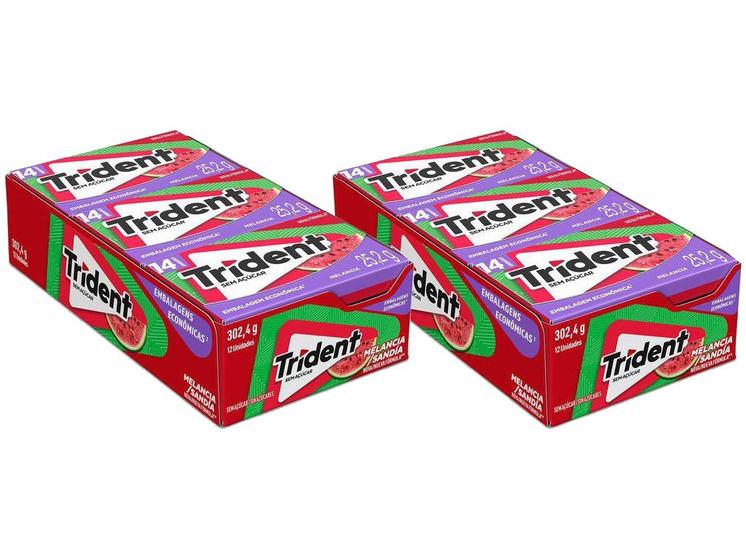 Kit Chiclete Trident Duradouro Melância 2 Display Menor preço em Kit Chiclete Trident Duradouro Melância 2 Display
