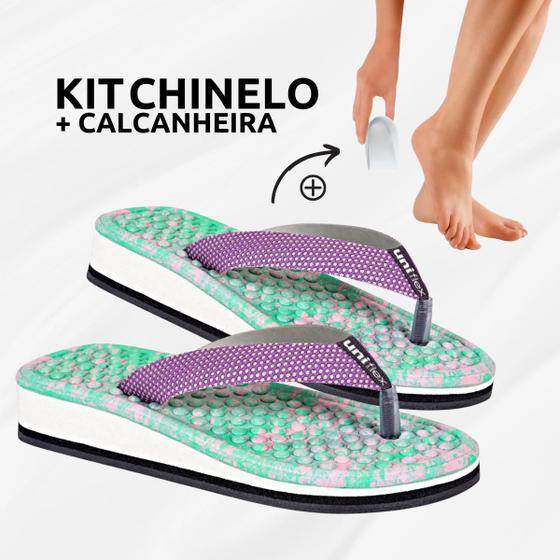 Imagem de Kit Chinelo Para Esporão Massageador + Calcanheira Anti-impacto