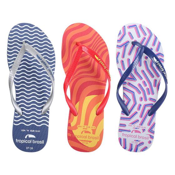 Imagem de Kit Chinelo Tropical Brasil Slim 005 Feminino