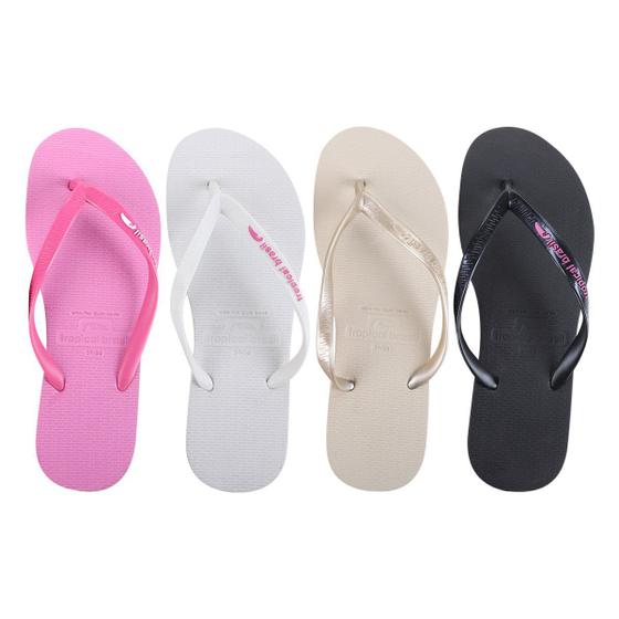 Imagem de Kit Chinelo Tropical Brasil Slim Feminino 4 Pares