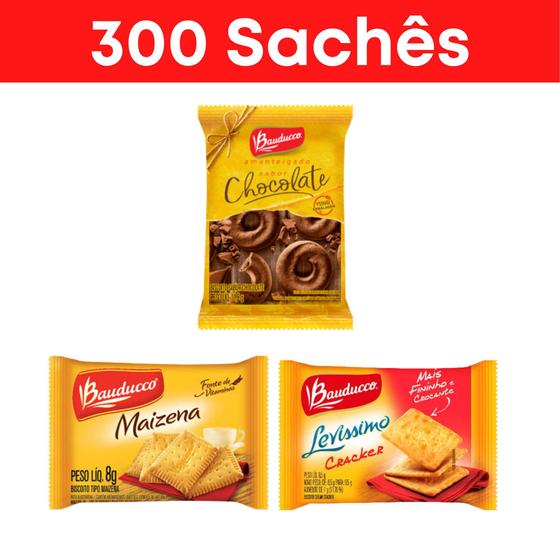 Imagem de Kit chocolate maizena cream cracker - 300 sachês