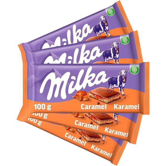 Imagem de Kit Chocolate Milka caramelo com 5 unidades de 100g