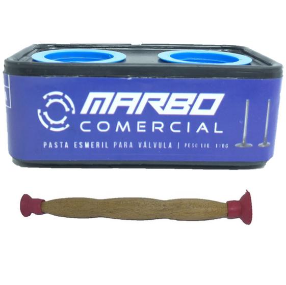 Kit Chupeta Pasta Esmerilhador Esmirilha Válvula Fina Grossa Marbo