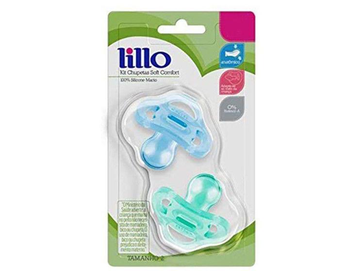 Kit Chupeta Silicone Lillo Soft Comfort T2 - Acima de 6 Meses 2 Unidades Menor preço em Kit Chupeta Silicone Lillo Soft Comfort T2 - Acima de 6 Meses 2 Unidades