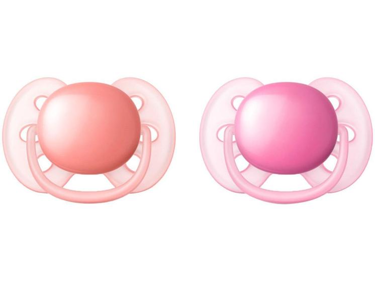Kit Chupeta Silicone Simétrico Philips - Avent Ultra Soft Rosa e ...