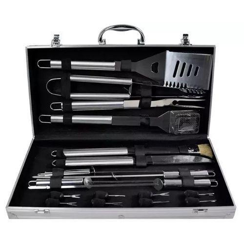 Kit Churrasco 18pcs Inox + Maleta Casita Menor preço em Kit Churrasco 18pcs Inox + Maleta Casita