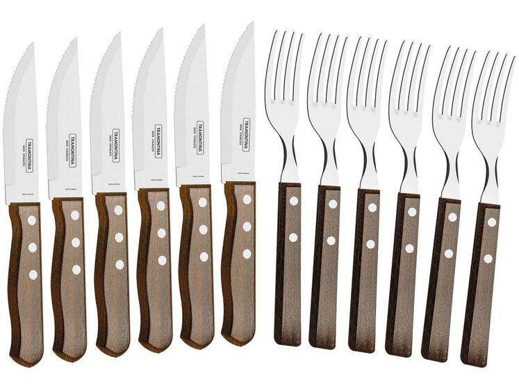 Kit Churrasco Tramontina Jumbo - 12 Peças Menor preço em Kit Churrasco Tramontina Jumbo - 12 Peças