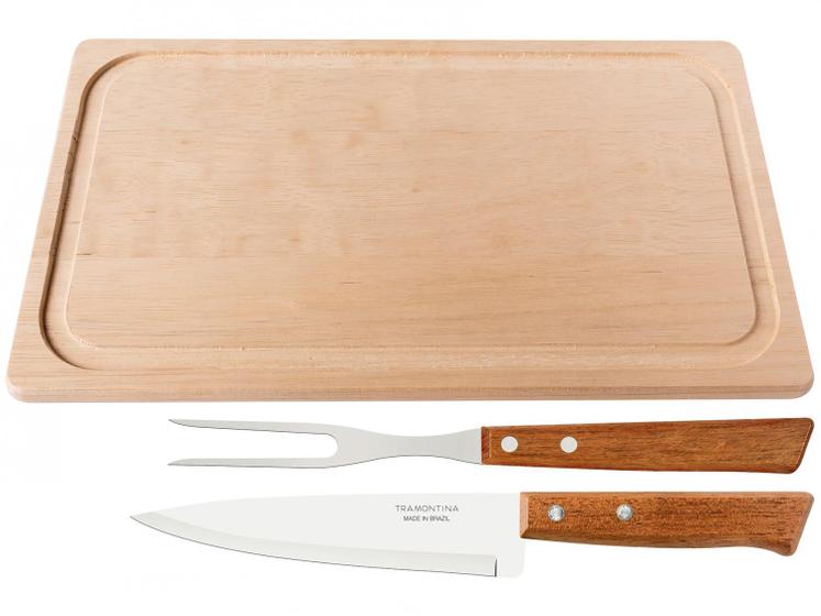 Kit Churrasco Tramontina Natural 3 Peças Menor preço em Kit Churrasco Tramontina Natural 3 Peças