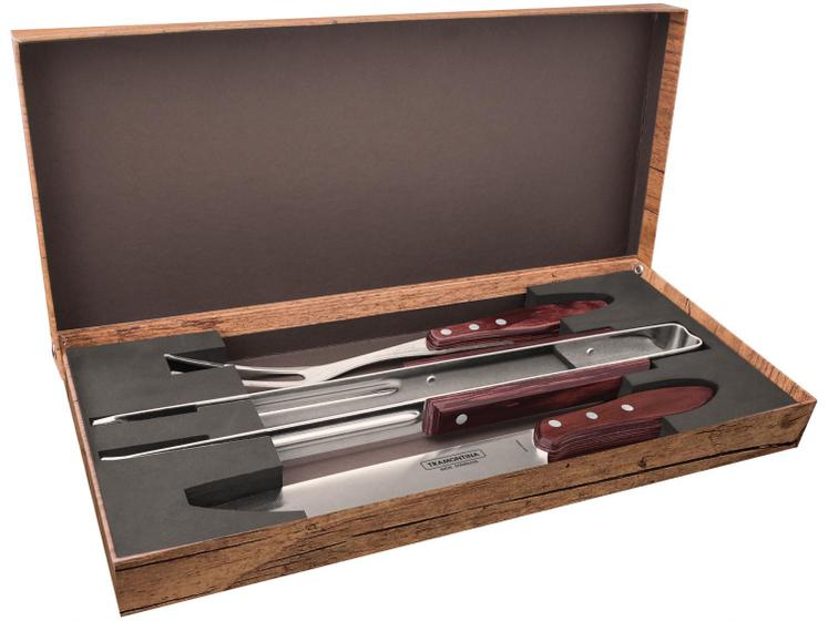 Kit Churrasco Tramontina Polywood Menor preço em Kit Churrasco Tramontina Polywood