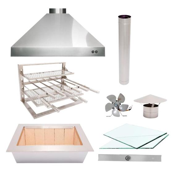 Kit Churrasqueira Gourmet G - Inox 430 Menor preço em Kit Churrasqueira Gourmet G - Inox 430