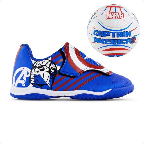 Imagem de Kit Chuteira + Bola Infantil Dray Marvel Original