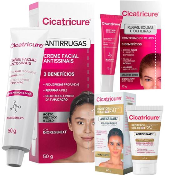 Imagem de Kit Cicatricure Creme Diurno Contorno Olhos Protetor Solar