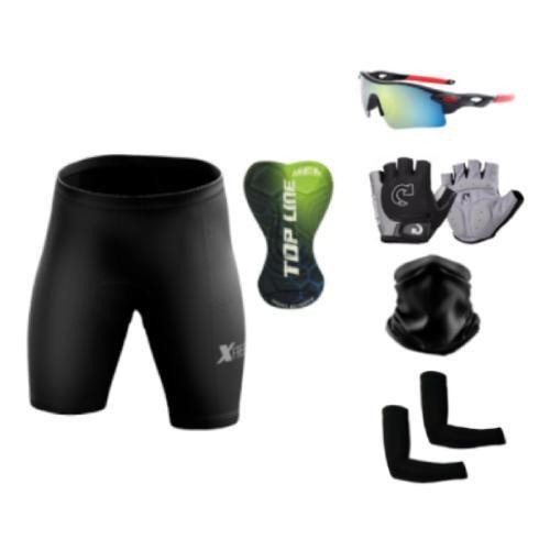 Imagem de Kit Ciclismo Bermuda C/ Forro Gel + Acessórios