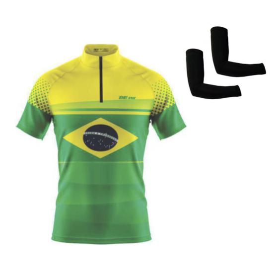 Imagem de Kit Ciclismo Bike Camisa C/ Proteção UV + Manguitos