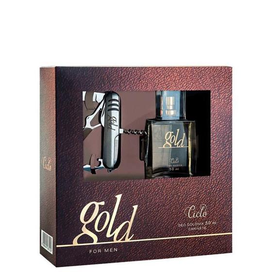 Imagem de Kit Ciclo Gold Masculino - Deo Colônia 50ml + Canivete