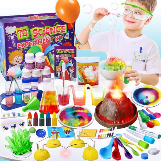 Imagem de Kit Científico UNGLINGA com 70 Experimentos - Para Crianças de 4 a 12 Anos