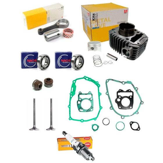 Imagem de Kit Cilindro HONDA Biz 125 2009/20 BiELA Rolamento Vela