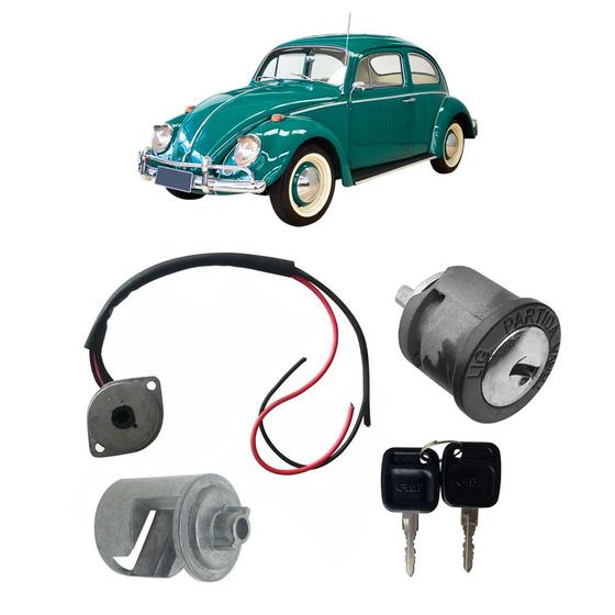 Imagem de Kit Cilindro Ignição Chave Comutador Excêntrico Fusca 59/ 76