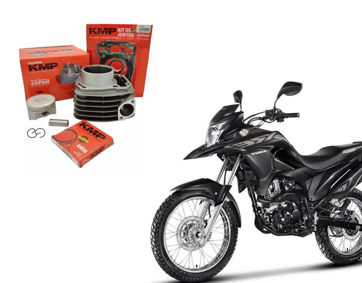 Imagem de Kit Cilindro Motor Completo Kmp Xre 190 Com Pistão e Anéis