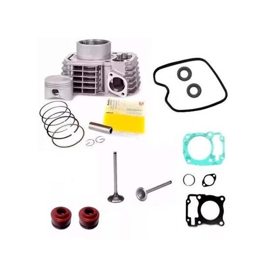 Imagem de Kit Cilindro Motor pistao aneis Valvulas Titan 150 Fan 150