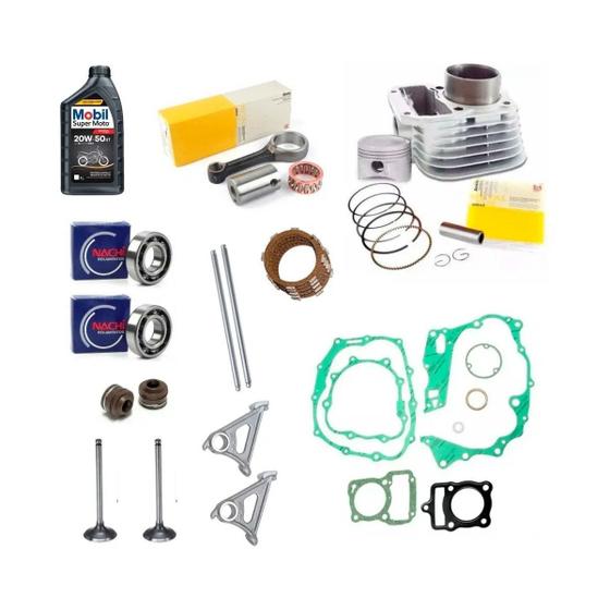 Imagem de Kit Cilindro Motor Titan 2003 Fan 125 Até 08 com oleo mobil