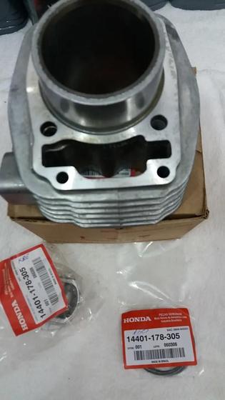 Imagem de Kit Cilindro Motor Xre 190c Com Pistão Aneis Original Honda