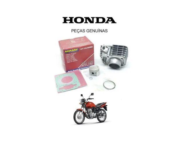 Imagem de Kit Cilindro Pistão Anéis Honda Fan 125 2009 A 2018 Hamp