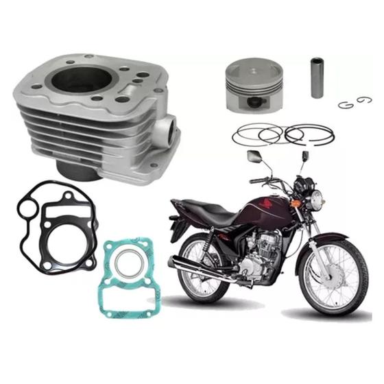 Imagem de Kit Cilindro Pistão Anéis Metal Leve Honda CG 125 Fan 2009