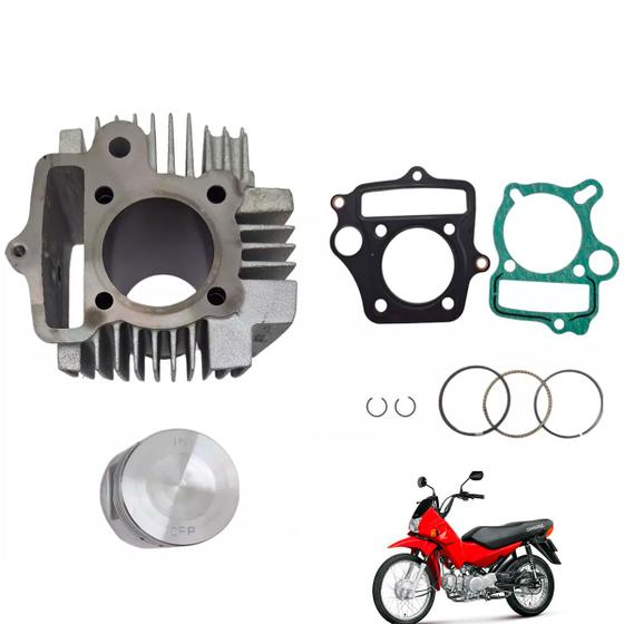 Imagem de Kit Cilindro Pistão Motor Anéis Pop 100 2009 Á 2015 Original Honda