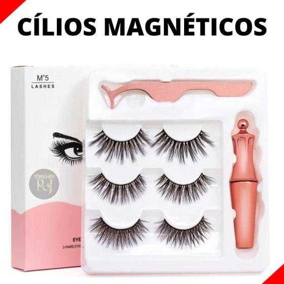 Imagem de Kit Cílios E Delineador Magnéticos Com Pinça Magnetic Eyelashes
