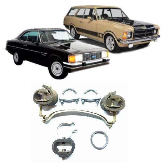 Imagem de Kit Cinta Suporte Coxim Escapamento Opala 6cil - 1969 / 1973