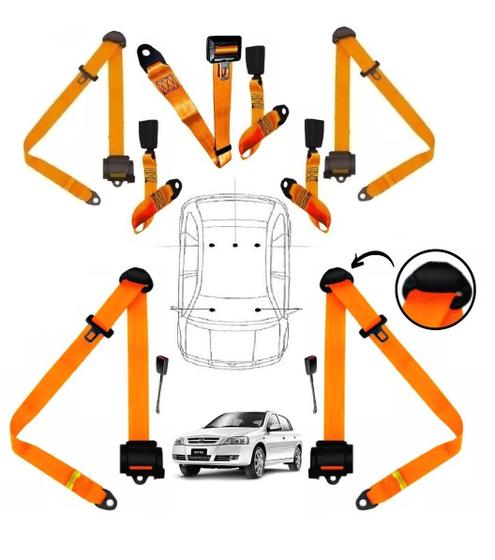 Imagem de Kit cinto de segurança COMPLETO para CHEVROLET ASTRA + fechos