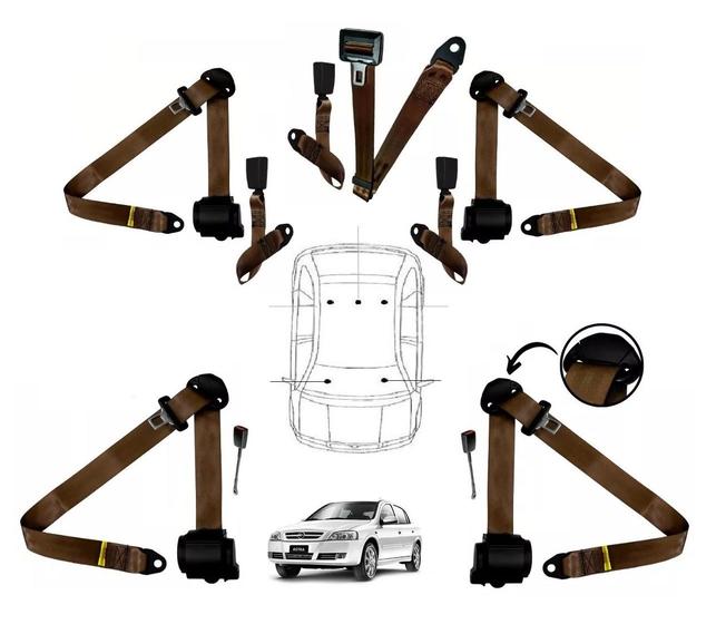 Imagem de Kit cinto de segurança COMPLETO para CHEVROLET ASTRA + fechos