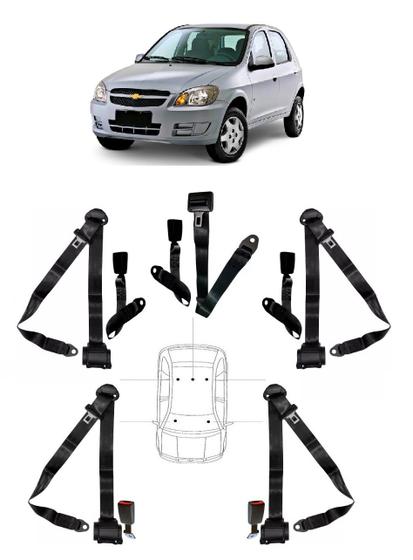 Kit cinto de segurança COMPLETO para CHEVROLET CORSA + fechos Menor preço em Kit cinto de segurança COMPLETO para CHEVROLET CORSA + fechos