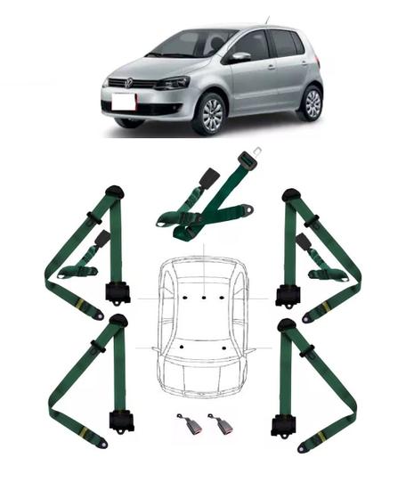 Imagem de Kit cinto de segurança COMPLETO para VOLKSWAGEN FOX + fechos