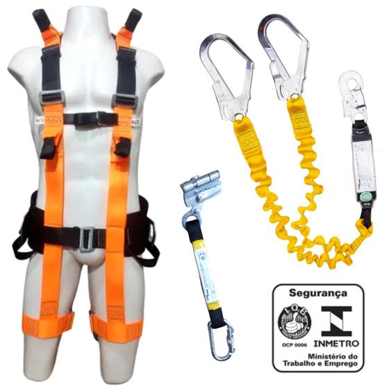 kit Cinto de Segurança tipo Paraquedista Abdominal com Talabarte e ...