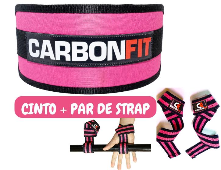 Imagem de Kit cinto fivela +01 par strap - carbonfit