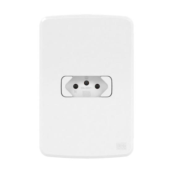 Imagem de Kit CJ 1 Tomada 2P+T 10A 250V Placa 4X2 Branco Compose Weg