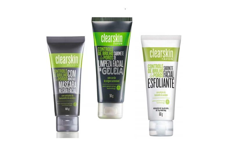 Imagem de kit clearskin sabonete carvão +máscara +esfoliante