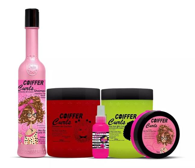 Imagem de Kit Cliente Curls Para Cabelos Cacheados (5un) Coiffer