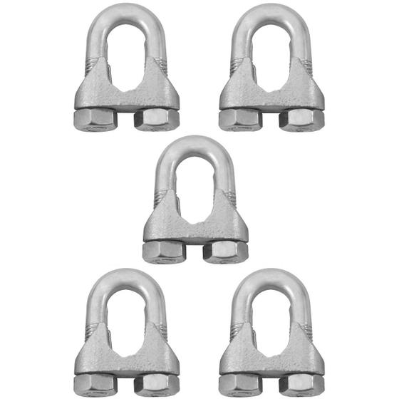 Imagem de Kit Clips Grampo Para Cabo de Aço 3/4'' 1,0008 (Com 5 Unidades) - Nord