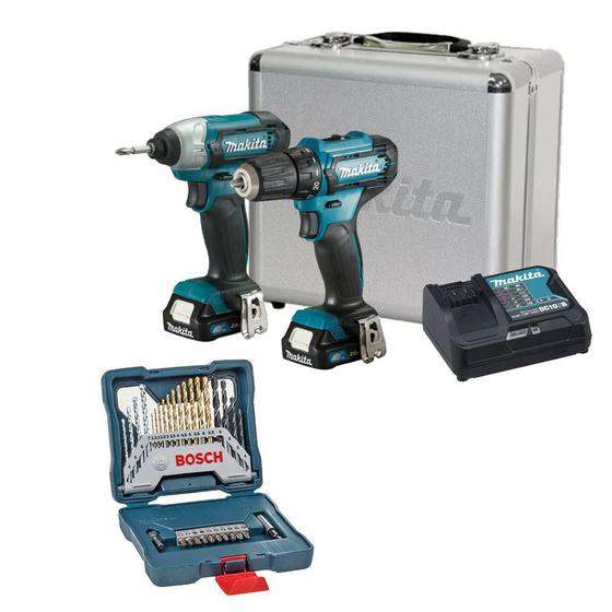 Imagem de Kit Clx224sax Furad/paraf Df333d Chave Impacto Td110d Makita + Kit X-line