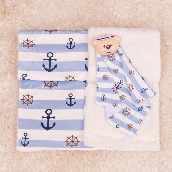 Imagem de Kit Cobertor com Naninha para Bebe com Caixa Presente