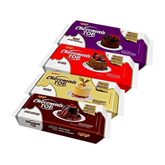 Imagem de Kit Coberturas de Chocolate 4 Sabores Para Experimentar 