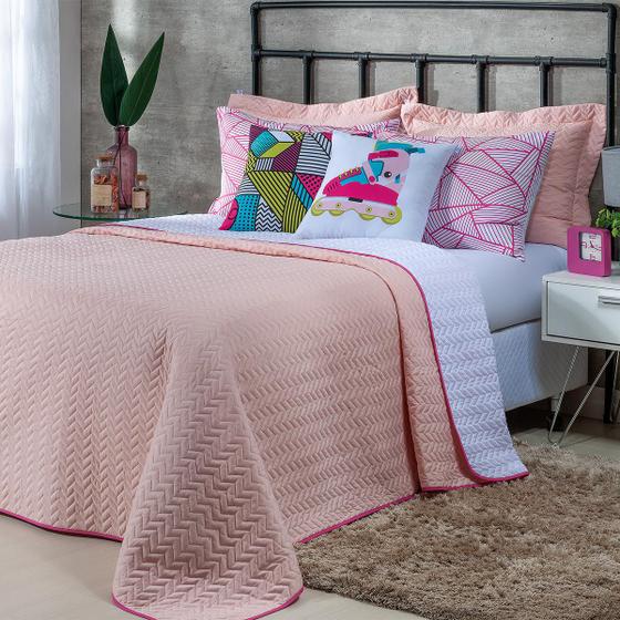 Imagem de Kit Cobre Leito Cama de Casal Queen Percal 200 Fios Country