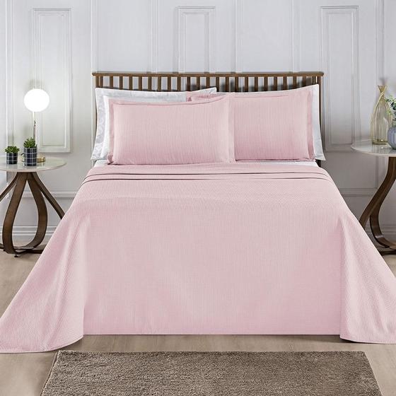 Imagem de Kit Cobre Leito Colcha Intensy Queen Tecido Piquet 100%